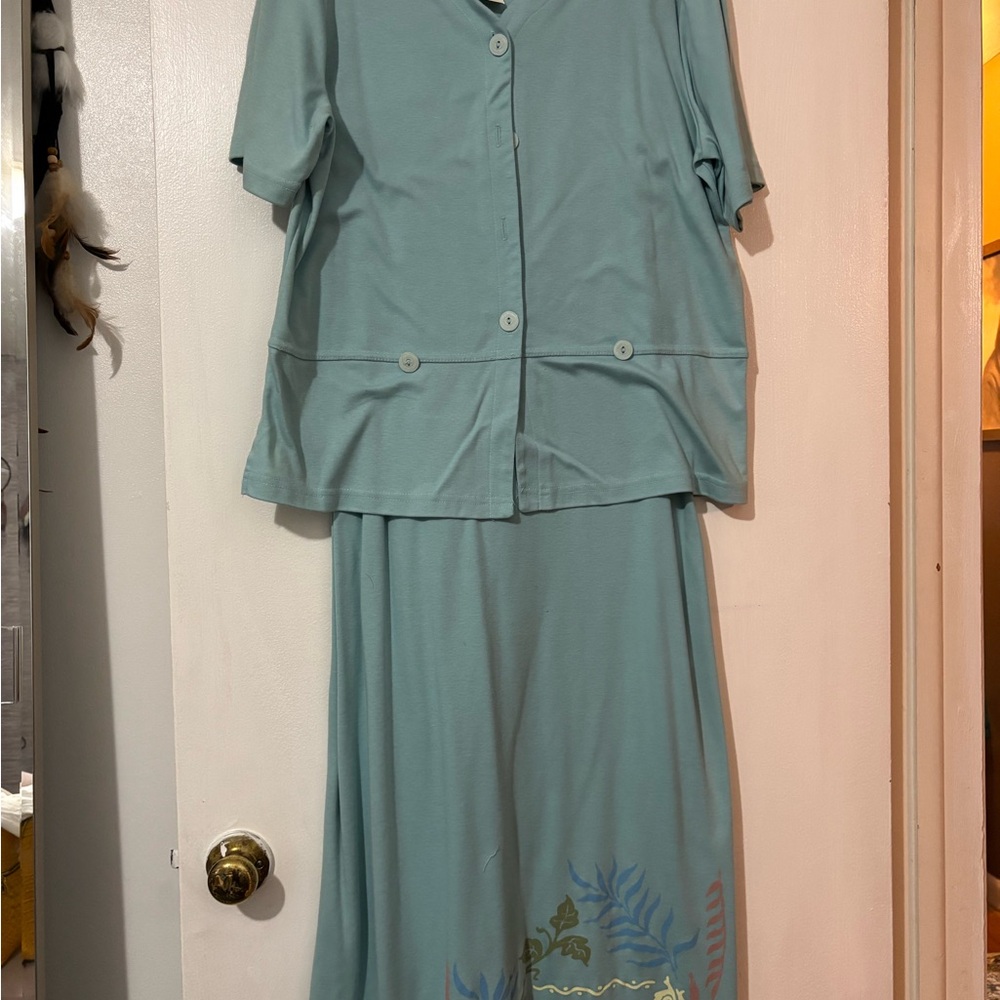 Link Light Blue Button-Up Top